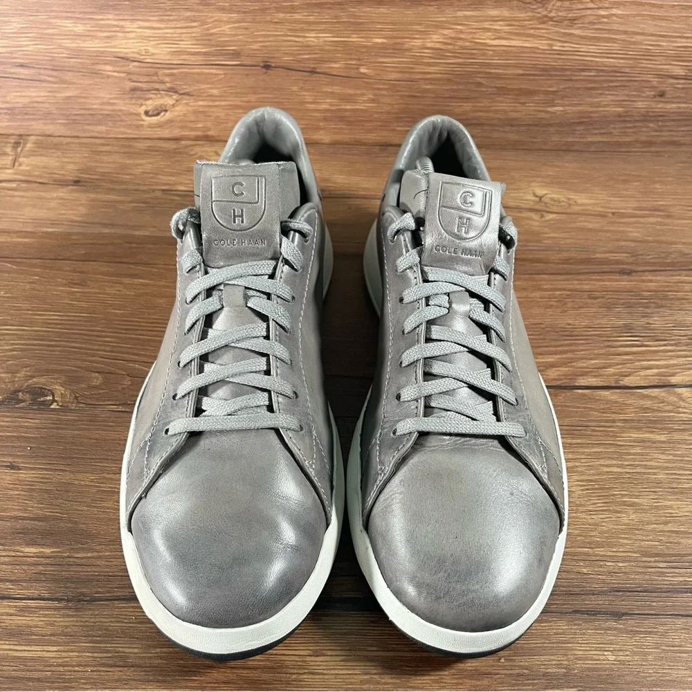 Cole Haan GrandPro Gray Leather Sneakers Men’s Size 10.5 Oxfords Shoes - Picture 6 of 11